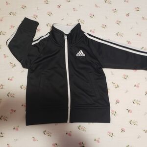 Adidas Black Jacket with White Accents